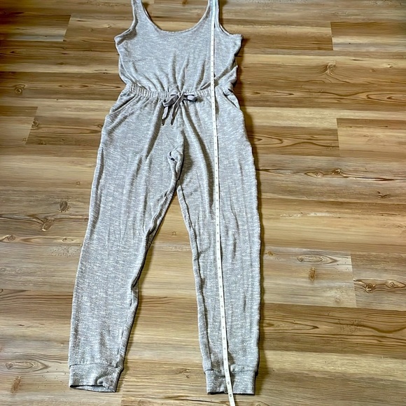 Ugg Koolaburra Sleeveless Jumpsuit Gray Drawstring waist French Terry Size S - Picture 3 of 11